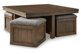 Boardernest Brown Coffee Table and 2 End Tables by Ashley at Eve Furniture