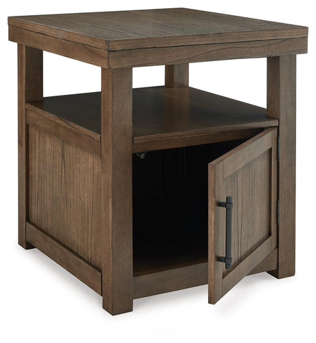 Boardernest Brown End Table by Ashley at Eve Furniture