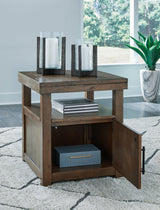 Boardernest Brown End Table by Ashley at Eve Furniture