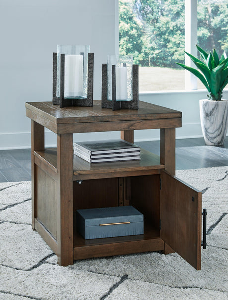Boardernest Brown End Table by Ashley at Eve Furniture