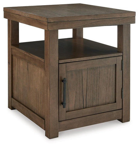 Boardernest Brown End Table by Ashley at Eve Furniture
