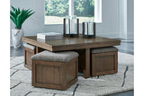 Boardernest Brown Coffee Table and 2 End Tables by Ashley at Eve Furniture