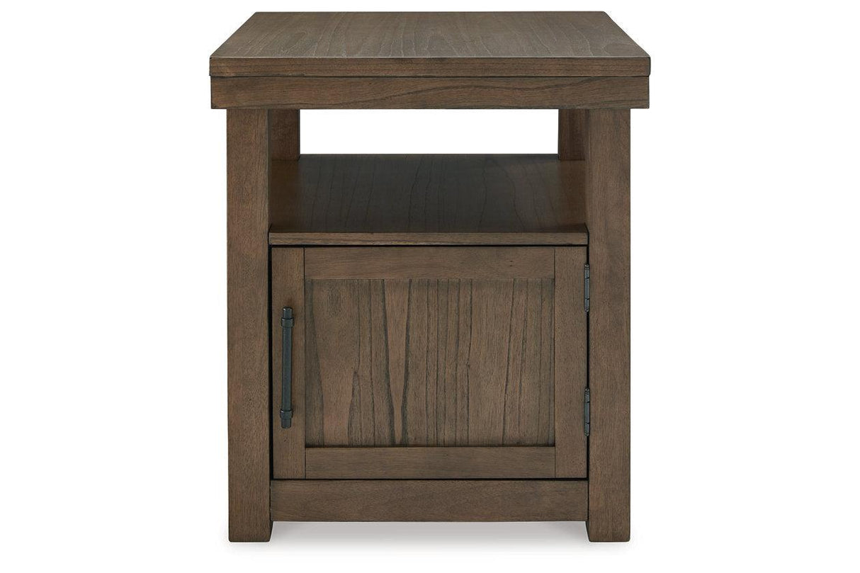 Boardernest Brown Coffee Table and 2 End Tables by Ashley at Eve Furniture