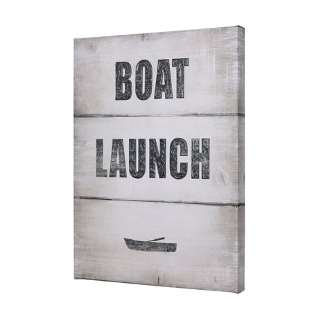 Boat Launch by Mercana Studio a Hand Embellished Textured Canvas by Mercana at Eve Furniture