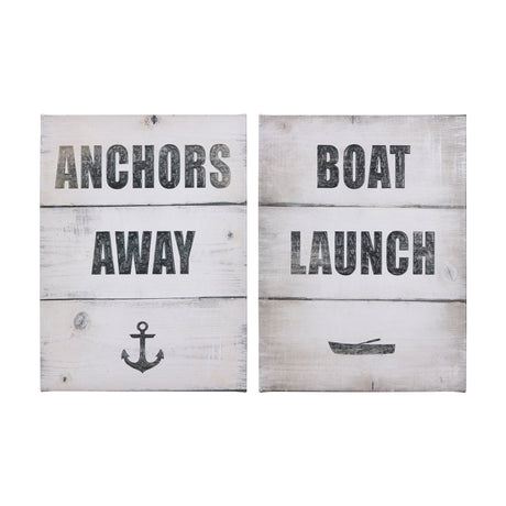 Boat Launch by Mercana Studio a Hand Embellished Textured Canvas by Mercana at Eve Furniture