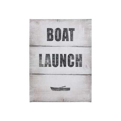 Boat Launch by Mercana Studio a Hand Embellished Textured Canvas by Mercana at Eve Furniture