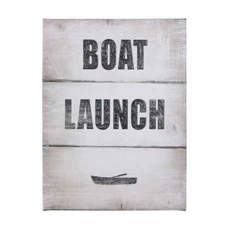 Boat Launch by Mercana Studio a Hand Embellished Textured Canvas by Mercana at Eve Furniture