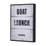 Boat Launch by Mercana Studio a Hand Embellished Textured Framed Art Print by Mercana at Eve Furniture