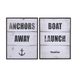 Boat Launch by Mercana Studio a Hand Embellished Textured Framed Art Print by Mercana at Eve Furniture