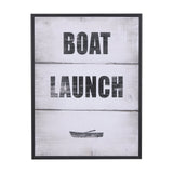 Boat Launch by Mercana Studio a Hand Embellished Textured Framed Art Print by Mercana at Eve Furniture