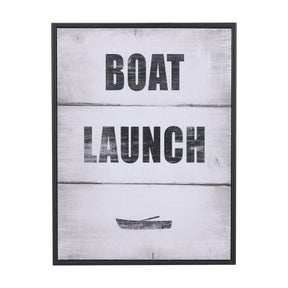 Boat Launch by Mercana Studio a Hand Embellished Textured Framed Art Print by Mercana at Eve Furniture