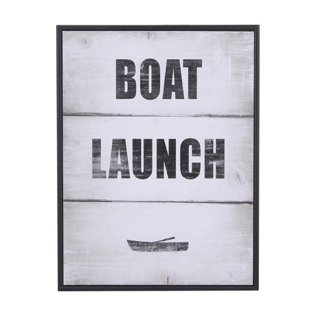 Boat Launch by Mercana Studio a Hand Embellished Textured Framed Art Print by Mercana at Eve Furniture