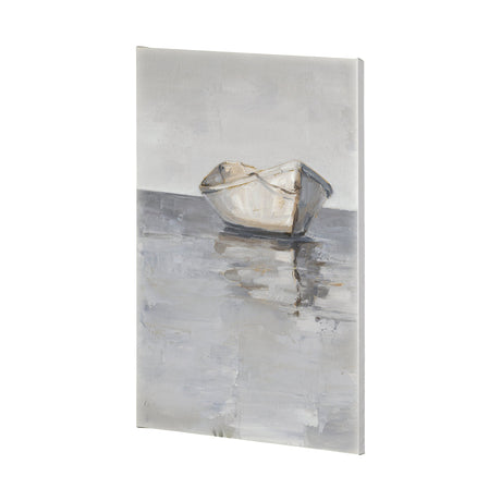 Boat on the Horizon I by Ethan Harper a Hand Embellished Textured Canvas by Mercana at Eve Furniture