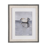 Boat on the Horizon I by Ethan Harper Hand Embellished Textured Framed Art Print Matted under Glass by Mercana at Eve Furniture