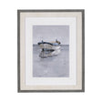 Boat on the Horizon II by Ethan Harper Hand Embellished Textured Framed Art Print Matted under Glass by Mercana at Eve Furniture