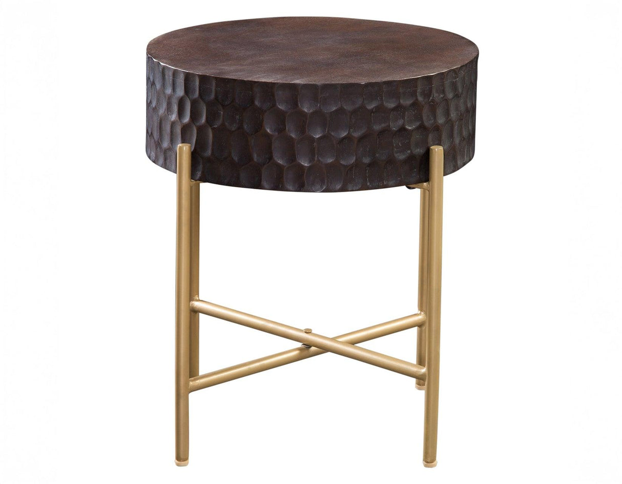 Bobbi 30″ Round Solid Wood End Table by Steve Silver at Eve Furniture