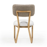 Bobbie Cream Vegan Leather and Grey Vegan Shearling Dining Chair by TOV Furniture at Eve Furniture