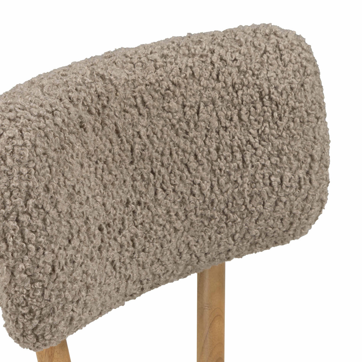 Bobbie Cream Vegan Leather and Grey Vegan Shearling Dining Chair by TOV Furniture at Eve Furniture