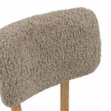 Bobbie Cream Vegan Leather and Grey Vegan Shearling Dining Chair by TOV Furniture at Eve Furniture