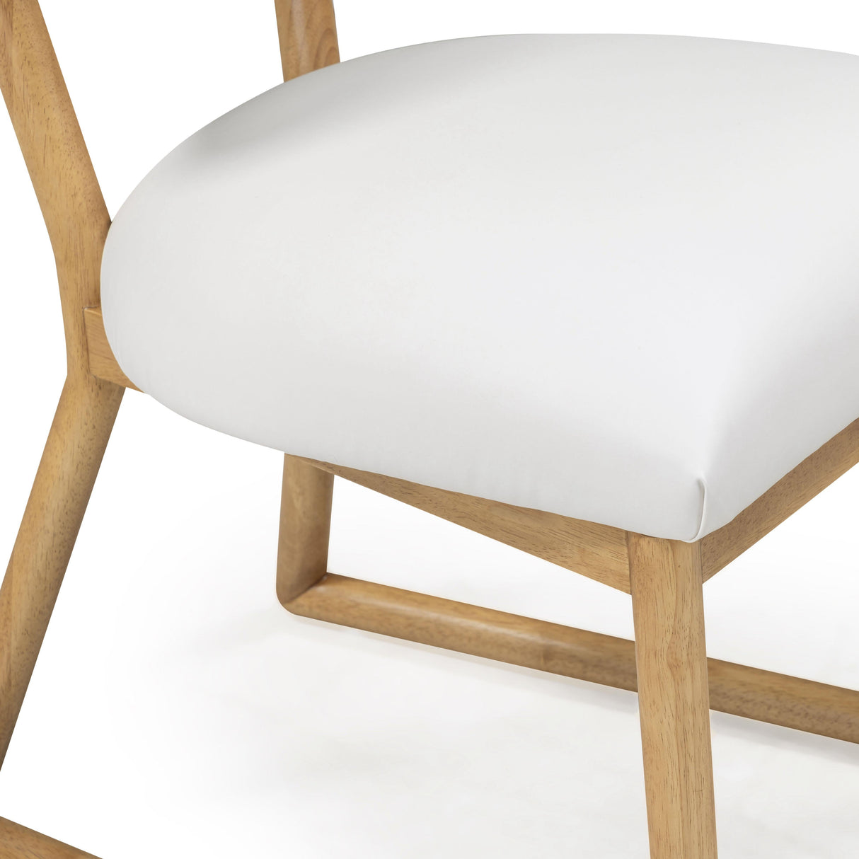 Bobbie Cream Vegan Leather and Grey Vegan Shearling Dining Chair by TOV Furniture at Eve Furniture