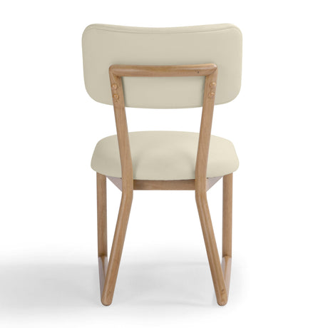 Bobbie Cream Vegan Leather Dining Chair by TOV Furniture at Eve Furniture