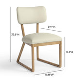 Bobbie Cream Vegan Leather Dining Chair by TOV Furniture at Eve Furniture
