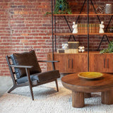 Bobby Accent Chair in Black Leather by Home Trends & Design at Eve Furniture