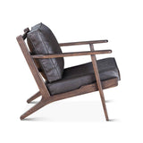 Bobby Accent Chair in Black Leather by Home Trends & Design at Eve Furniture