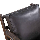 Bobby Accent Chair in Black Leather by Home Trends & Design at Eve Furniture