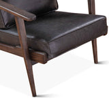 Bobby Accent Chair in Black Leather by Home Trends & Design at Eve Furniture