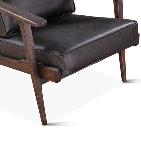 Bobby Accent Chair in Black Leather by Home Trends & Design at Eve Furniture