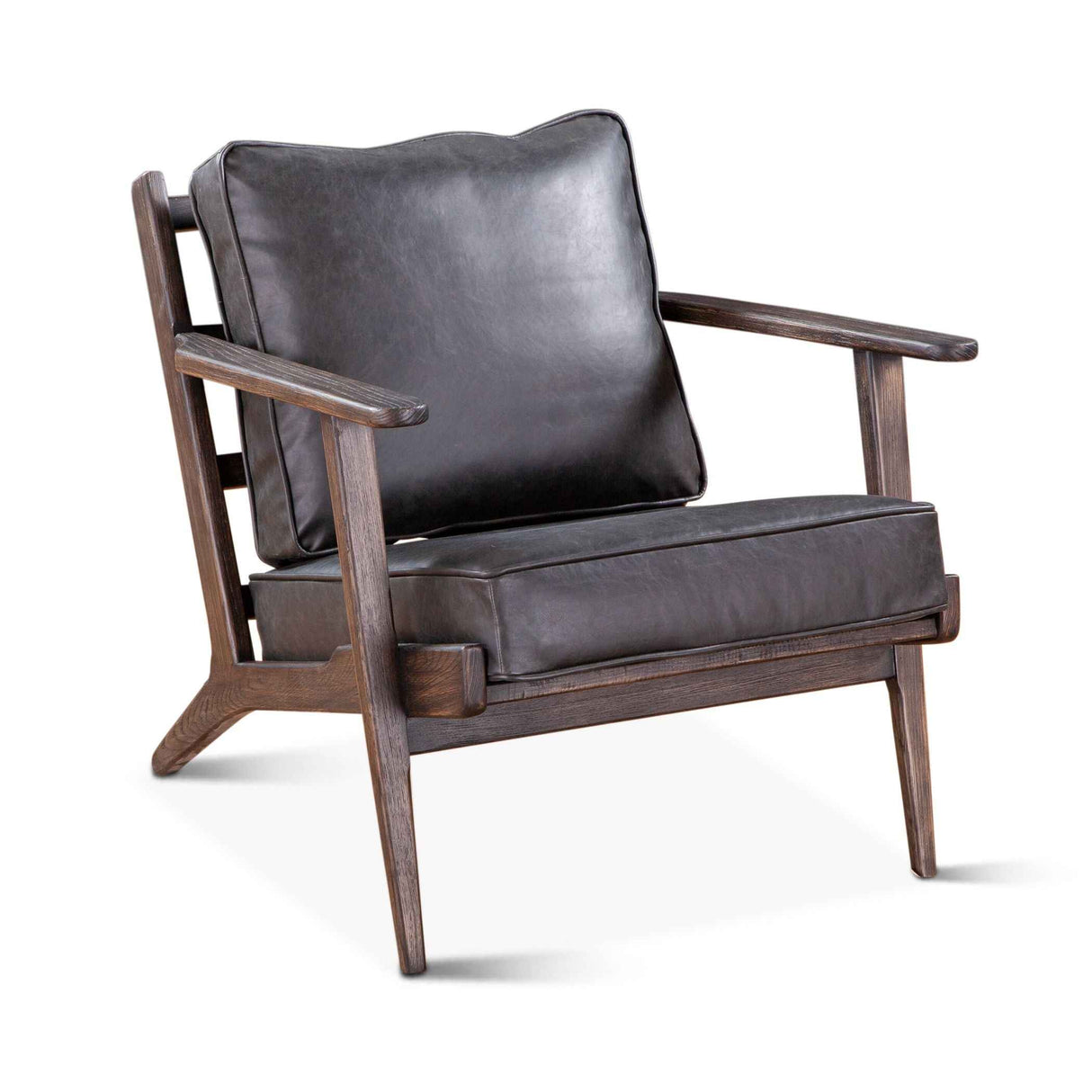 Bobby Accent Chair in Black Leather by Home Trends & Design at Eve Furniture