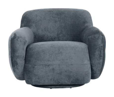 Boble Storm Gray Swivel Chair by Zuomod at Eve Furniture