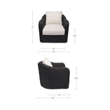 Bodhi Charcoal Outdoor Swivel Accent Chair by MOES at Eve Furniture