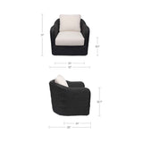 Bodhi Charcoal Outdoor Swivel Accent Chair by Moe's Home at Eve Furniture