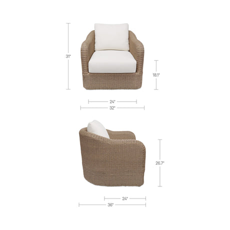 Bodhi Natural Outdoor Swivel Accent Chair by MOES at Eve Furniture