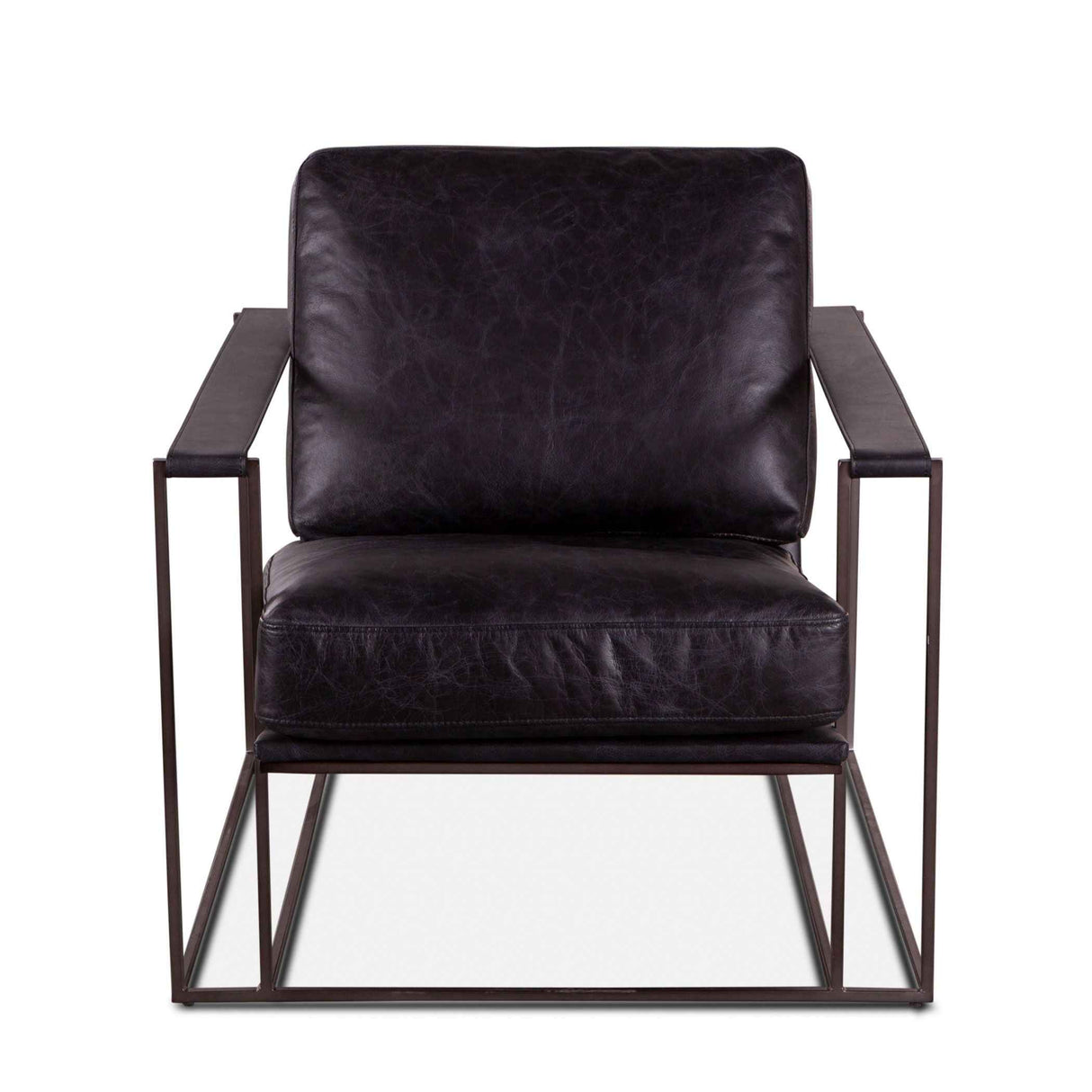 Bogart Modern 30" Accent Chair in Ebony Black Leather by Home Trends & Design at Eve Furniture