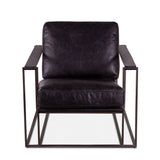 Bogart Modern 30" Accent Chair in Ebony Black Leather by Home Trends & Design at Eve Furniture