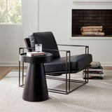 Bogart Modern 30" Accent Chair in Ebony Black Leather by Home Trends & Design at Eve Furniture