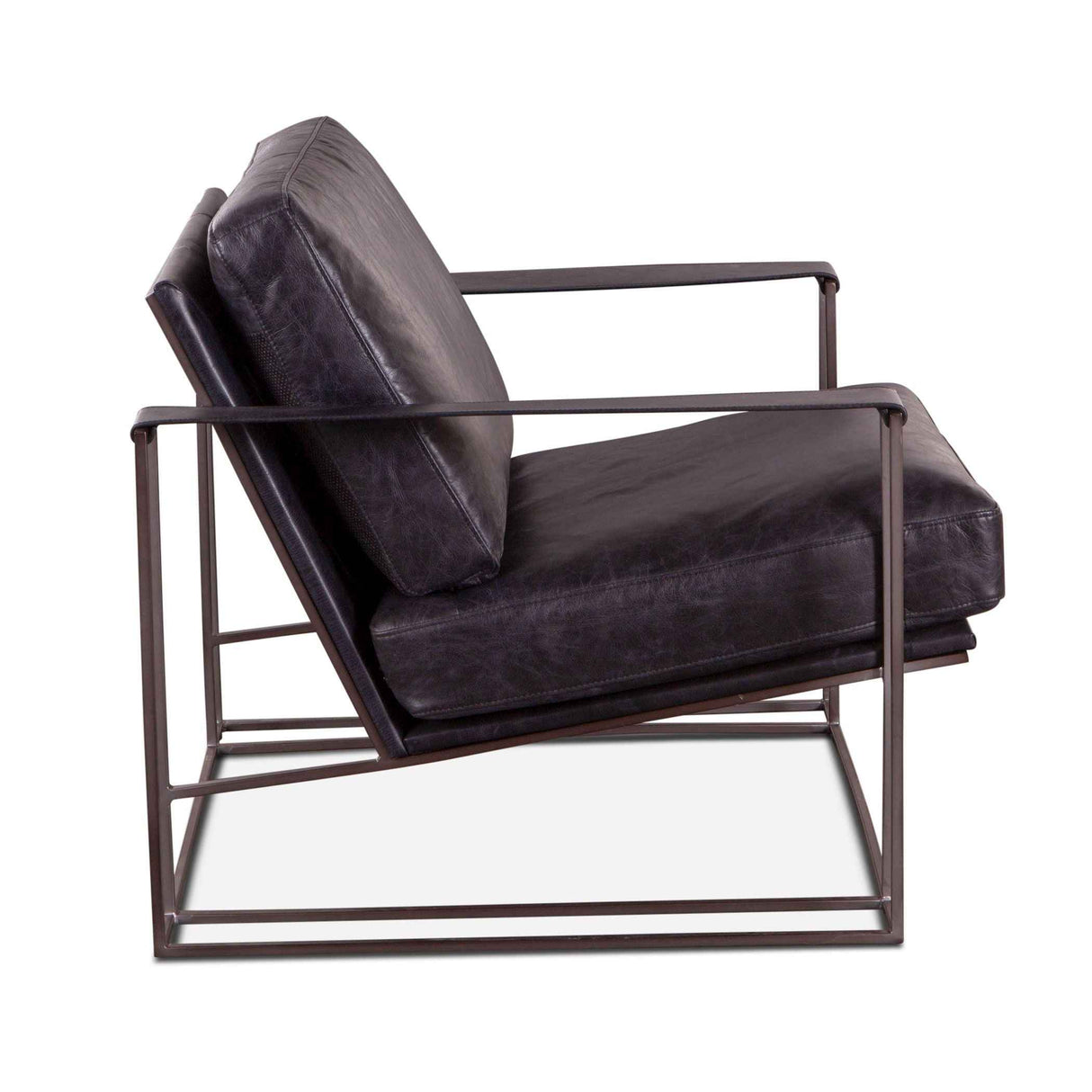 Bogart Modern 30" Accent Chair in Ebony Black Leather by Home Trends & Design at Eve Furniture
