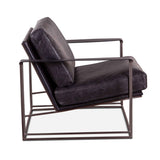 Bogart Modern 30" Accent Chair in Ebony Black Leather by Home Trends & Design at Eve Furniture