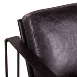 Bogart Modern 30" Accent Chair in Ebony Black Leather by Home Trends & Design at Eve Furniture