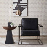 Bogart Modern 30" Accent Chair in Ebony Black Leather by Home Trends & Design at Eve Furniture