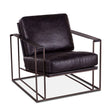 Bogart Modern 30" Accent Chair in Ebony Black Leather by Home Trends & Design at Eve Furniture