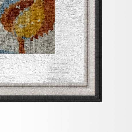 Bohemian Ikat I by Chariklia Zarris a Hand Embellished Textured Framed Art Print Matted under Glass by Mercana at Eve Furniture
