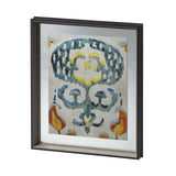 Bohemian Ikat I by Chariklia Zarris a Hand Embellished Textured Framed Art Print Matted under Glass by Mercana at Eve Furniture
