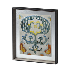 Bohemian Ikat I by Chariklia Zarris a Hand Embellished Textured Framed Art Print Matted under Glass by Mercana at Eve Furniture