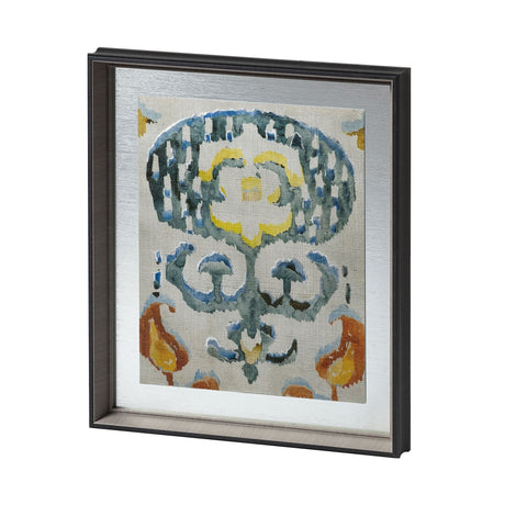 Bohemian Ikat I by Chariklia Zarris a Hand Embellished Textured Framed Art Print Matted under Glass by Mercana at Eve Furniture
