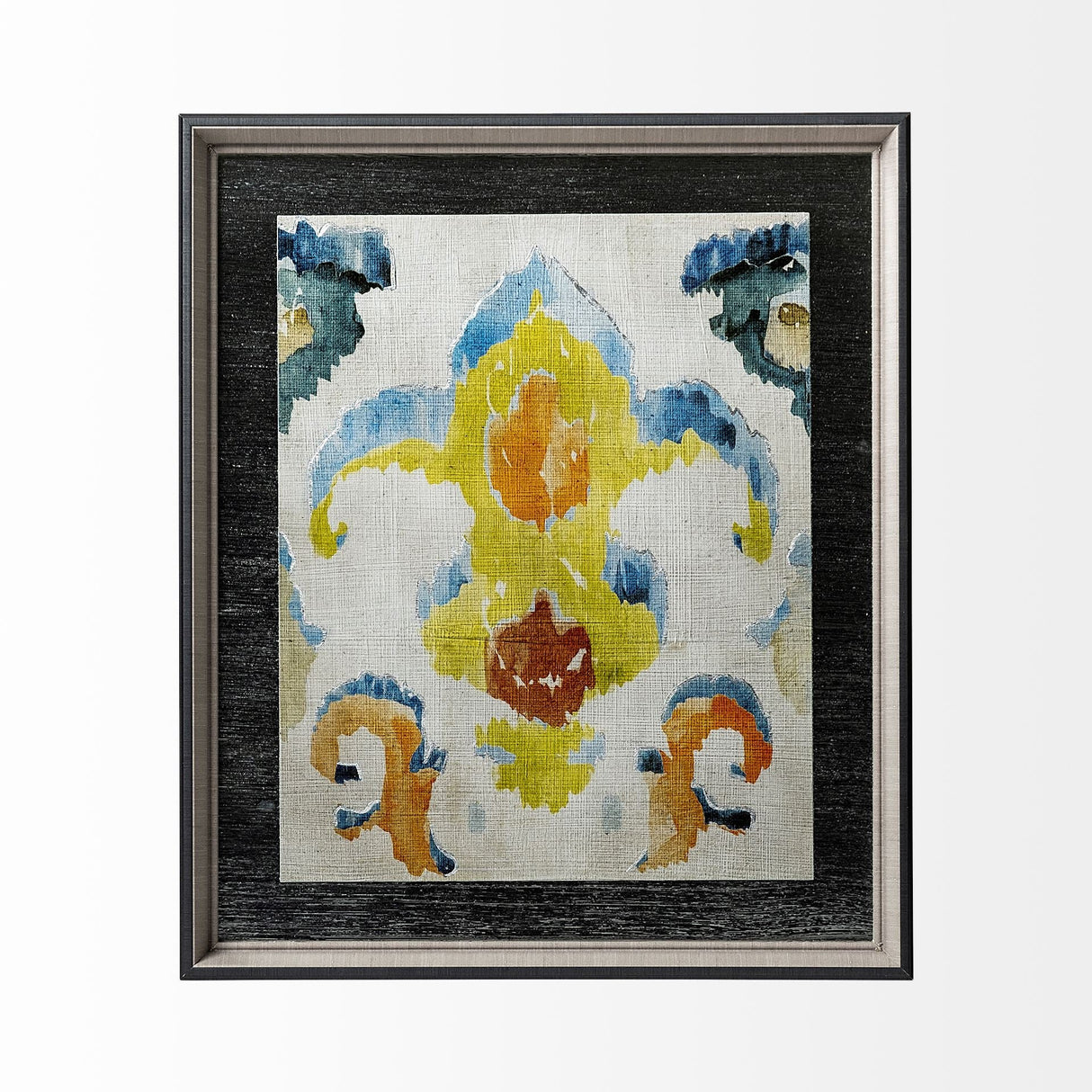 Bohemian Ikat II by Chariklia Zarris a Hand Embellished Textured Framed Art Print Matted under Glass by Mercana at Eve Furniture