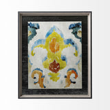 Bohemian Ikat II by Chariklia Zarris a Hand Embellished Textured Framed Art Print Matted under Glass by Mercana at Eve Furniture